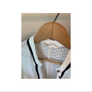 Maje white lace crochet dress